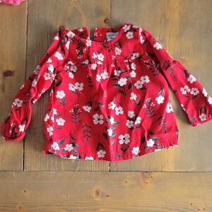 Carter's Red Floral Kids Blouse